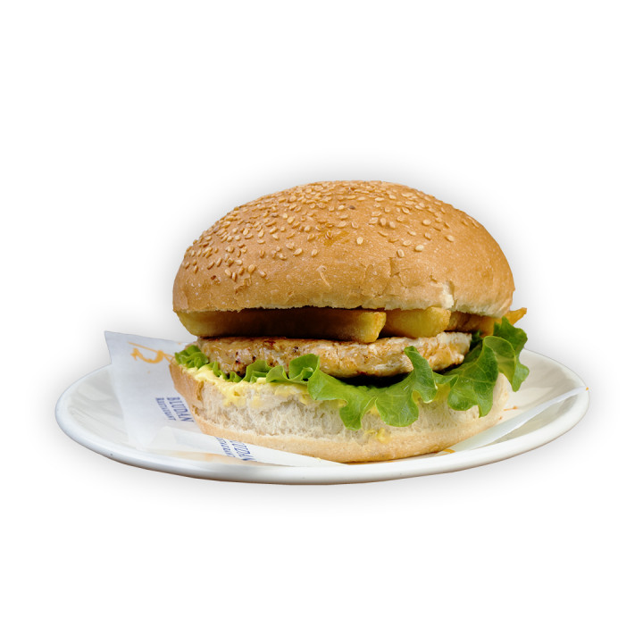 سندويش برغر دجاج صمون / صاج