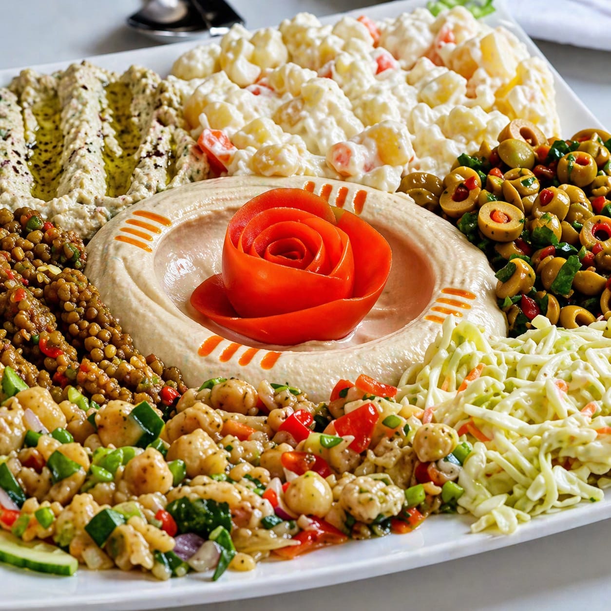 صحن مقبلات كبير
