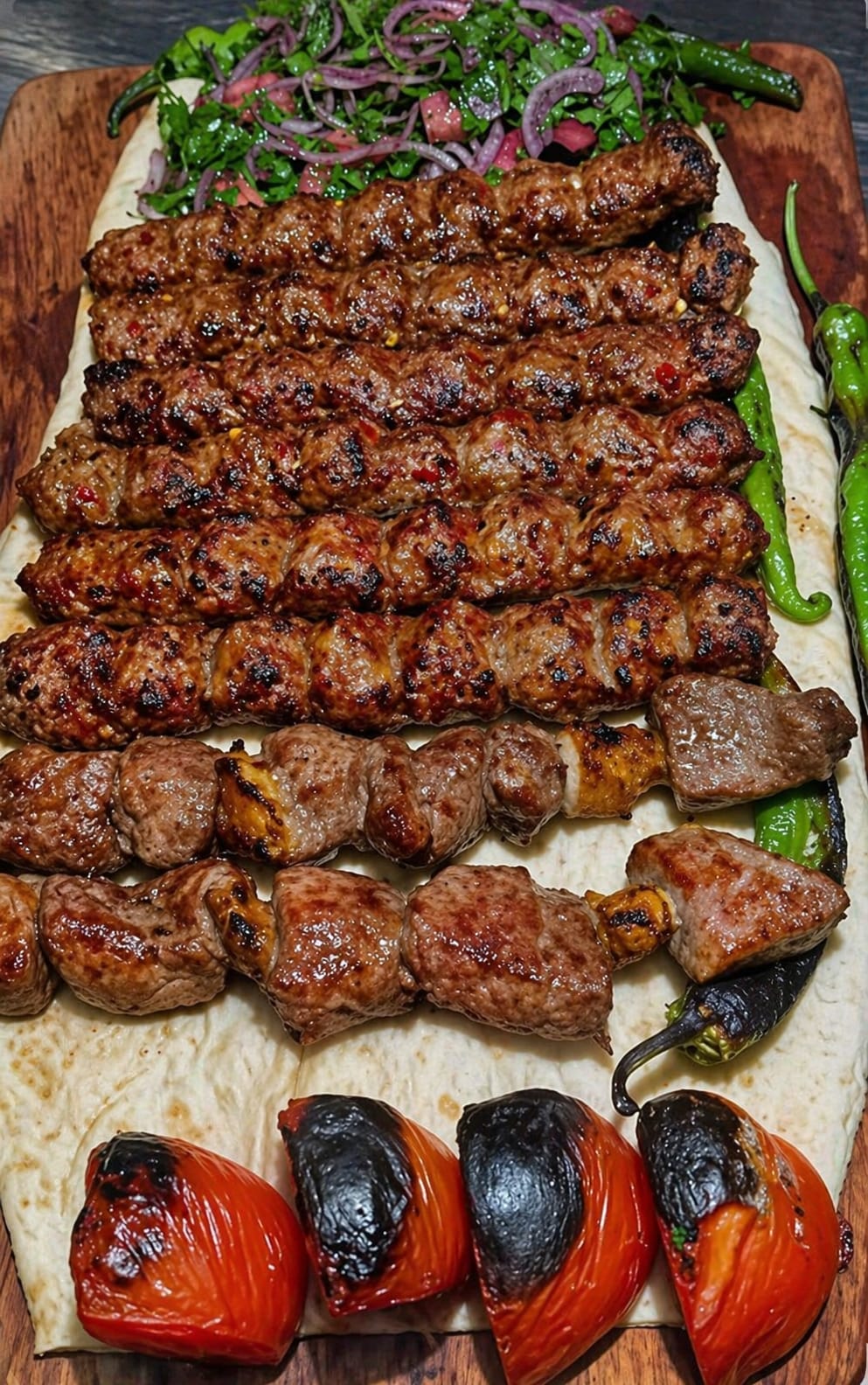 كيلو مشكل شقف وكباب  او نصف كيلو 